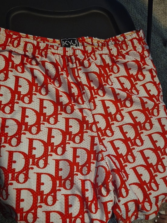 kvj Other - Red & White Logo Print  Shorts